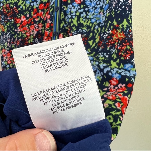 Maggy London Abbi Flounce Tea Length Floral Dress Flutter Sleeves Size 6 - Picture 10 of 13